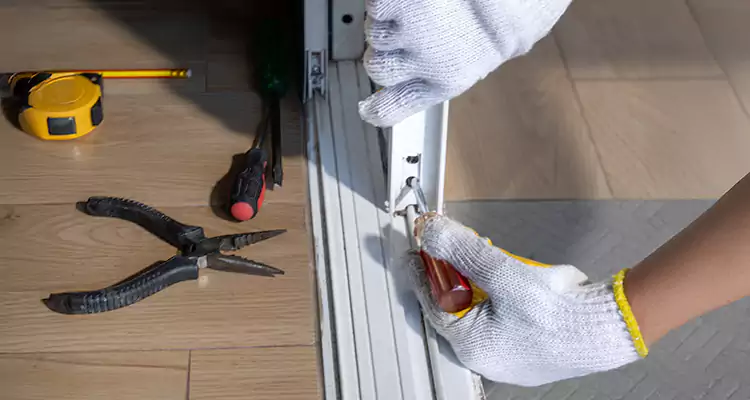 Backyard Sliding Door Track Repair in The Villages, FL